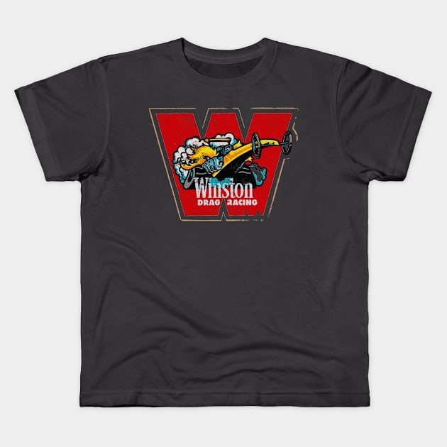 Winston Drag racing Kids T-Shirt by retrorockit